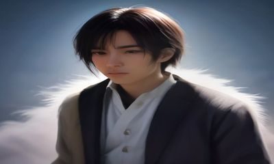 戴着耳机闭目聆听音乐的人，在昏暗柔和的灯光下，表情平静专注，呈现音乐触发飘飘欲仙的场景